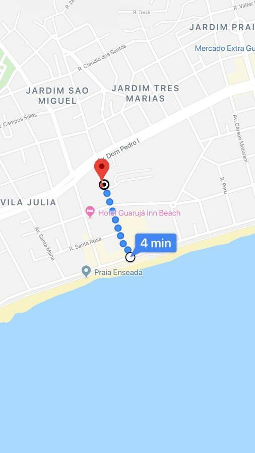 Apto A 2 Min A Pe Da Praia - Edificio Monte Carmel กัวรูจา ภายนอก รูปภาพ